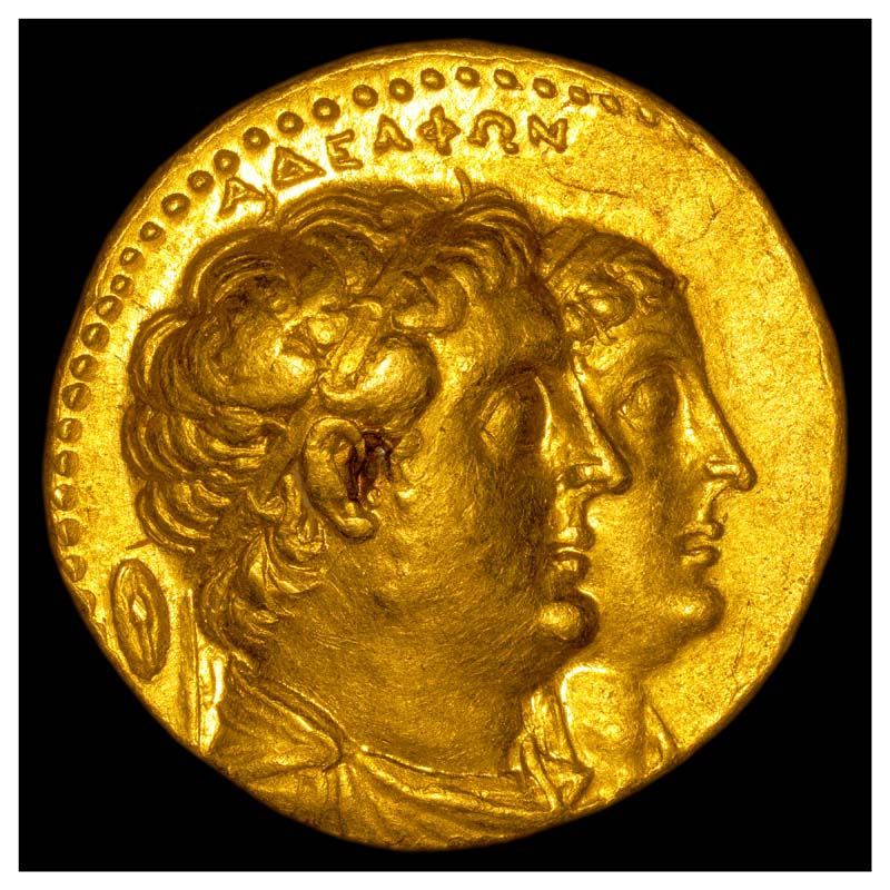 Ptolemy I and II octadrachm obverse