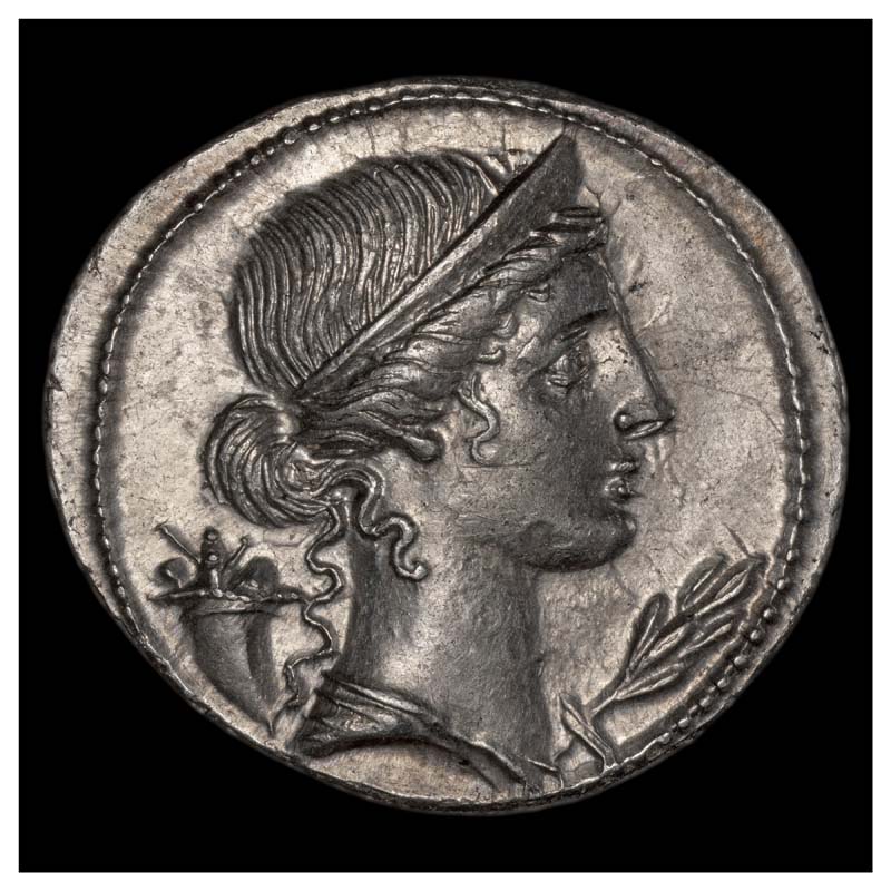 Octavian RIC 253 denarius obverse