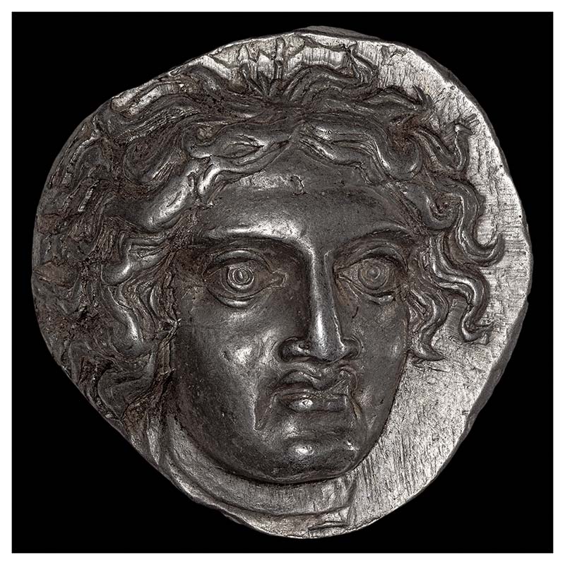 Rhodes XE tetradrachm obverse