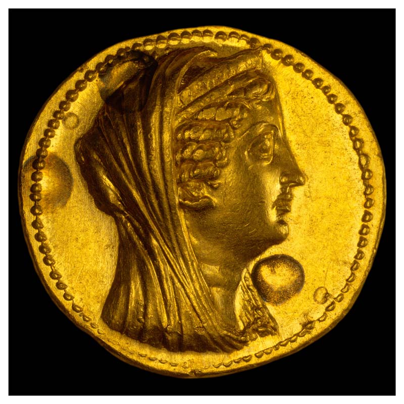 Arsinoe II DI octadrachm obverse