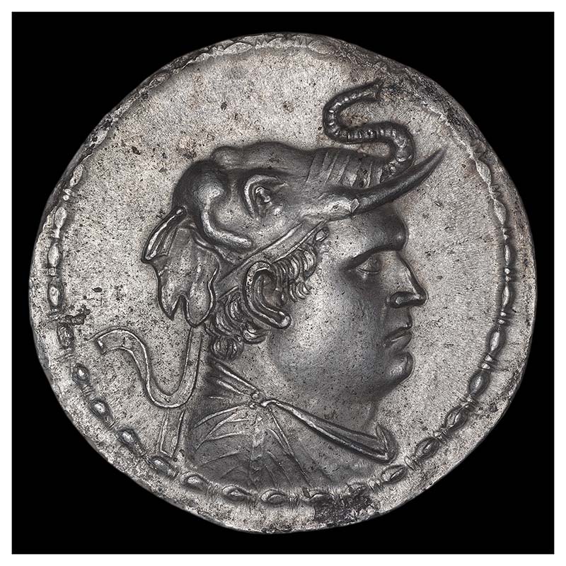 Demetrios I of Bactria tetradrachm obverse