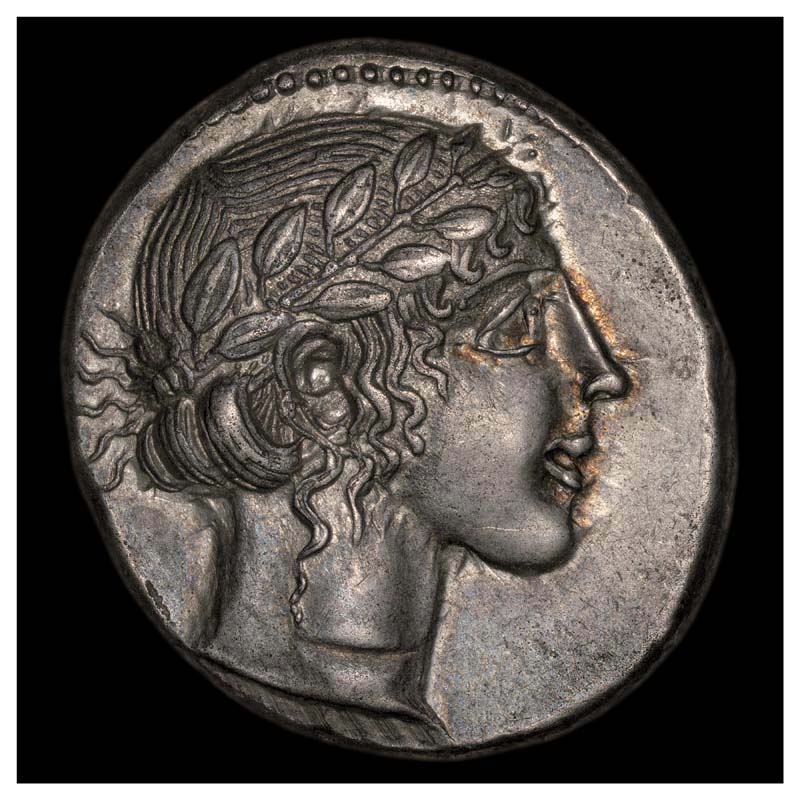 Leontinoi tetradrachm 426 BC obverse