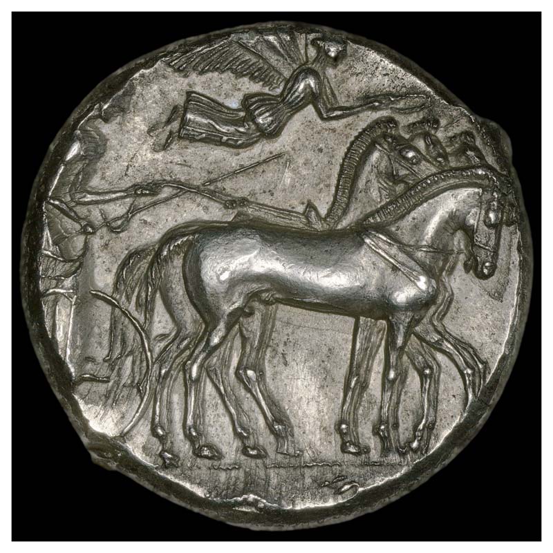 Syracuse tetradrachm Boehringer 571 obverse