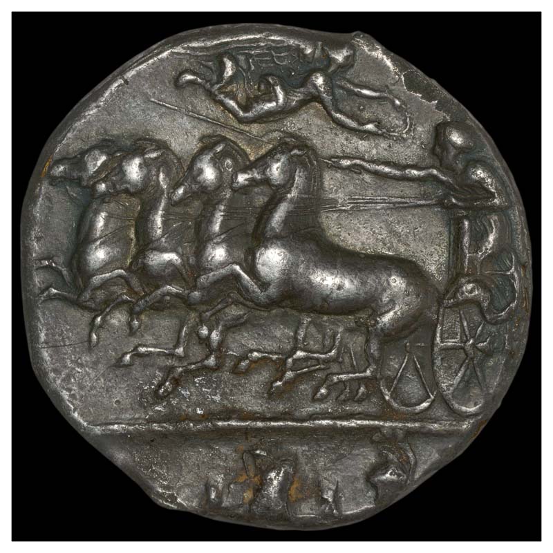 Syracuse Euainetos dekadrachm obverse