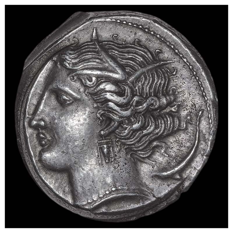 Siculo-Punic (Carthage) Jenkins 200 type tetradrachm obverse