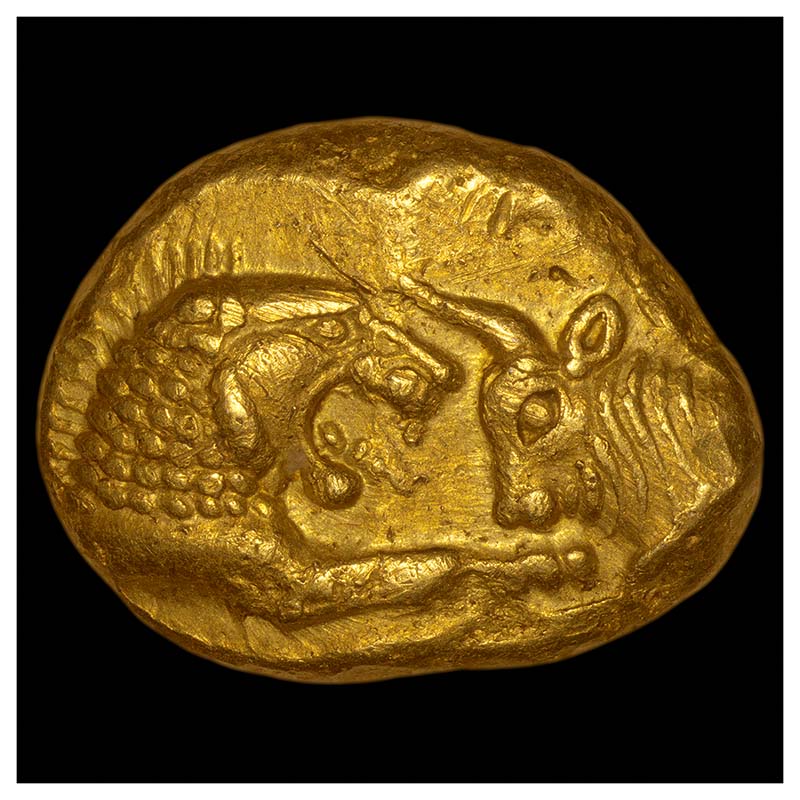 Croesus gold stater obverse