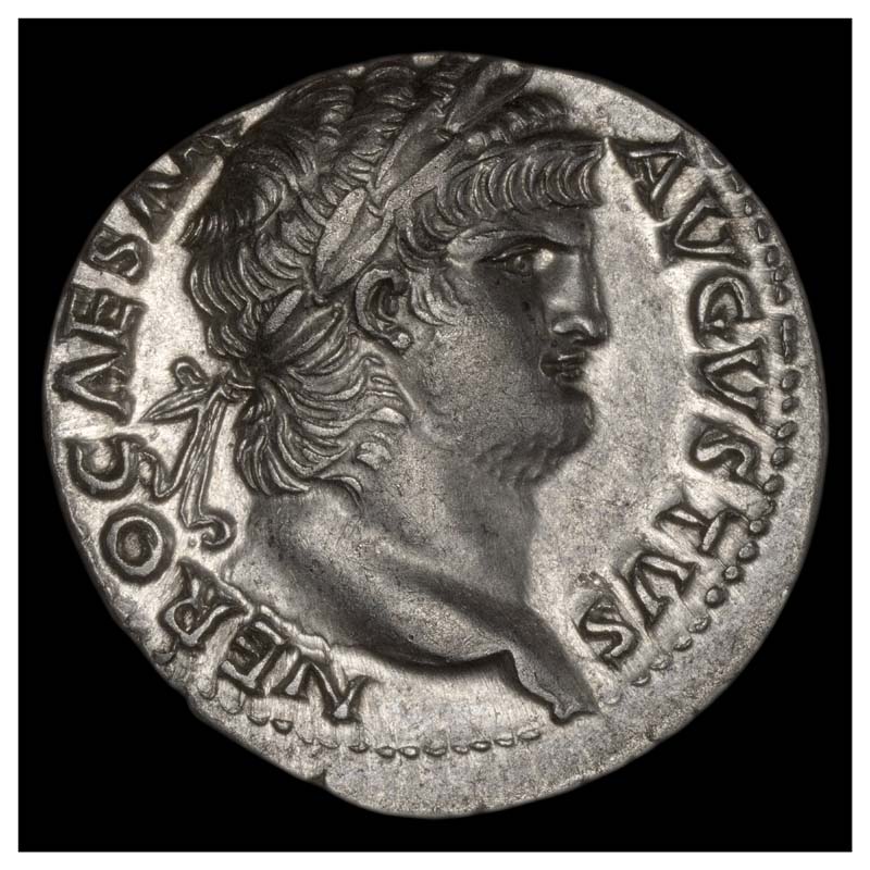 Nero denarius obverse