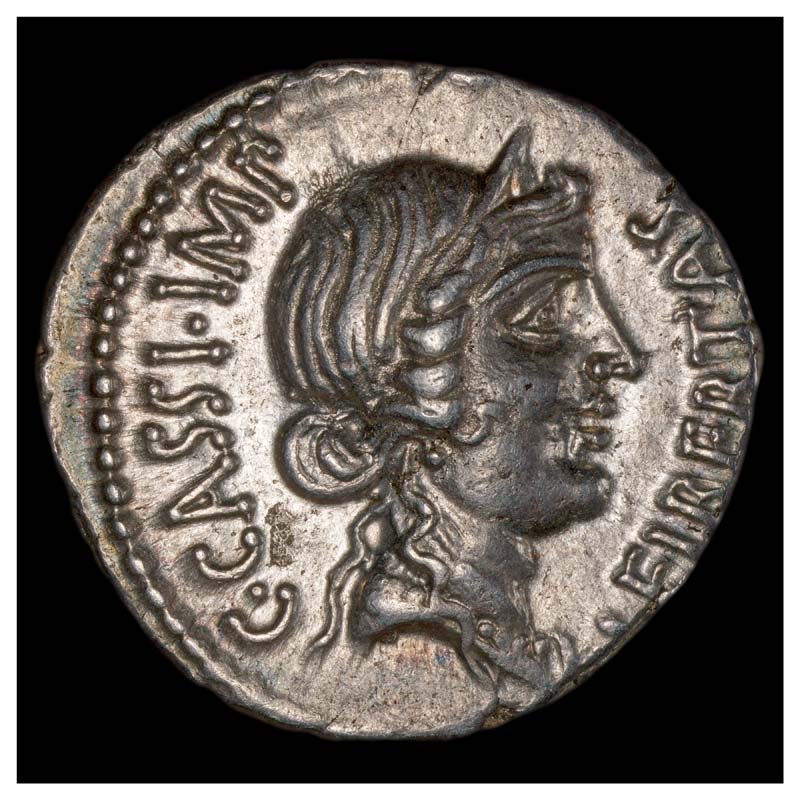 C. Cassius Longinus denarius obverse