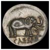 Julius Caesar elephant and dragon campaign denarius