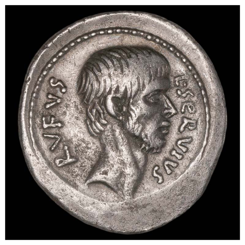 L Servius Rufus denarius obverse