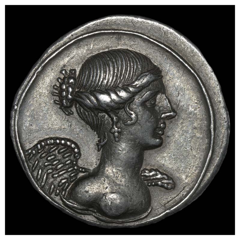Octavian Victory denarius obverse