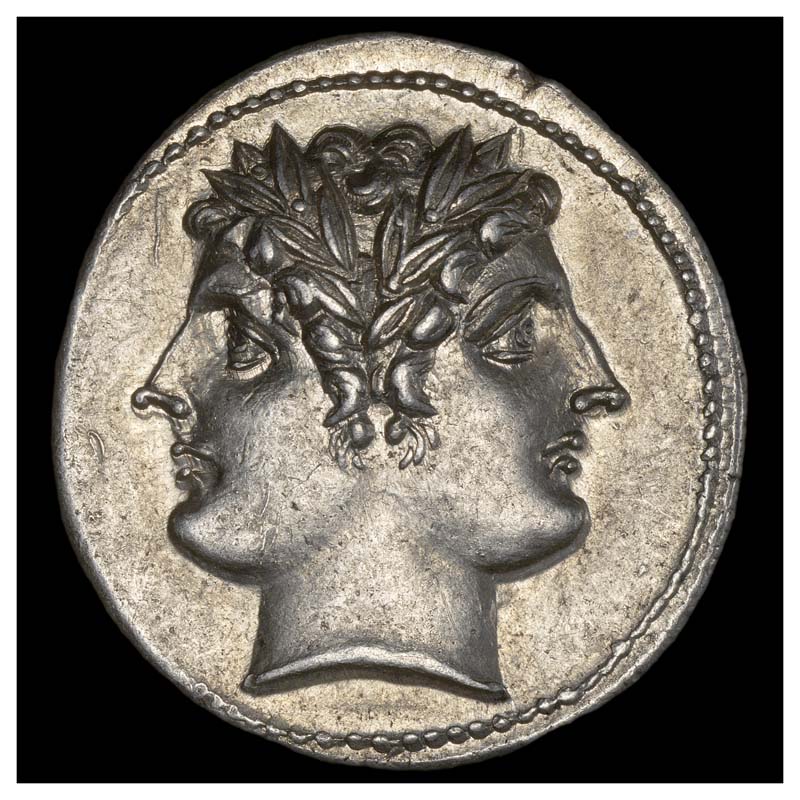 Janiform didrachm obverse