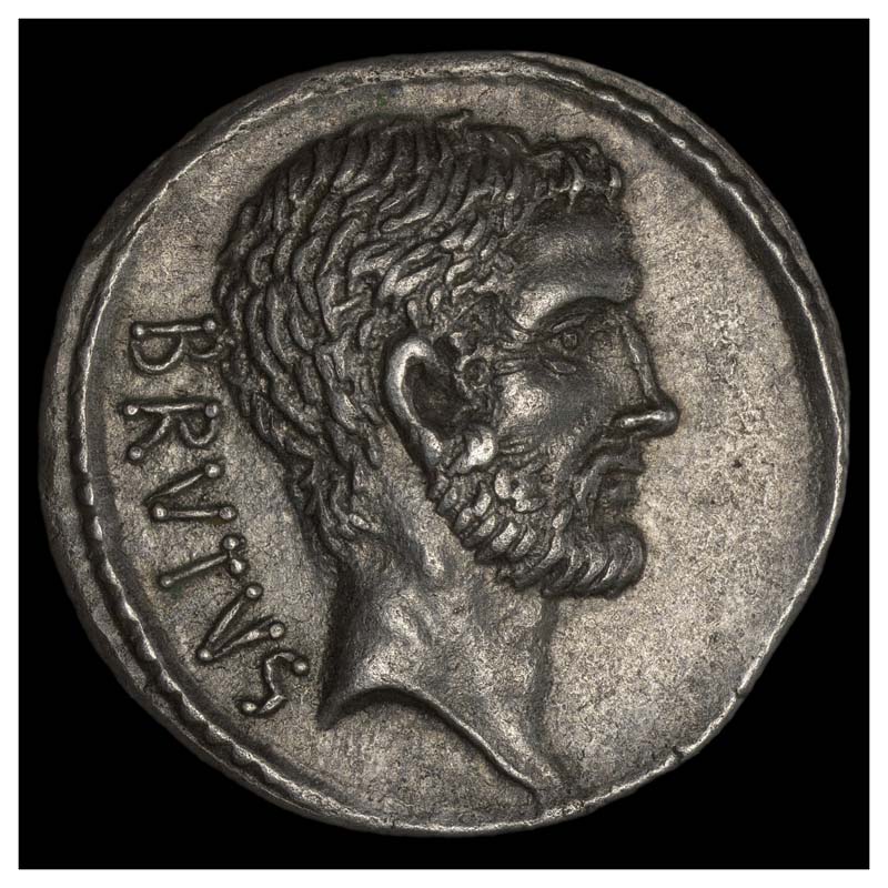 Servilius Caepio denarius obverse