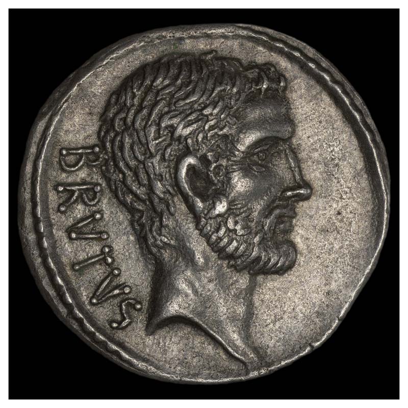 Servilius Caepio denarius obverse